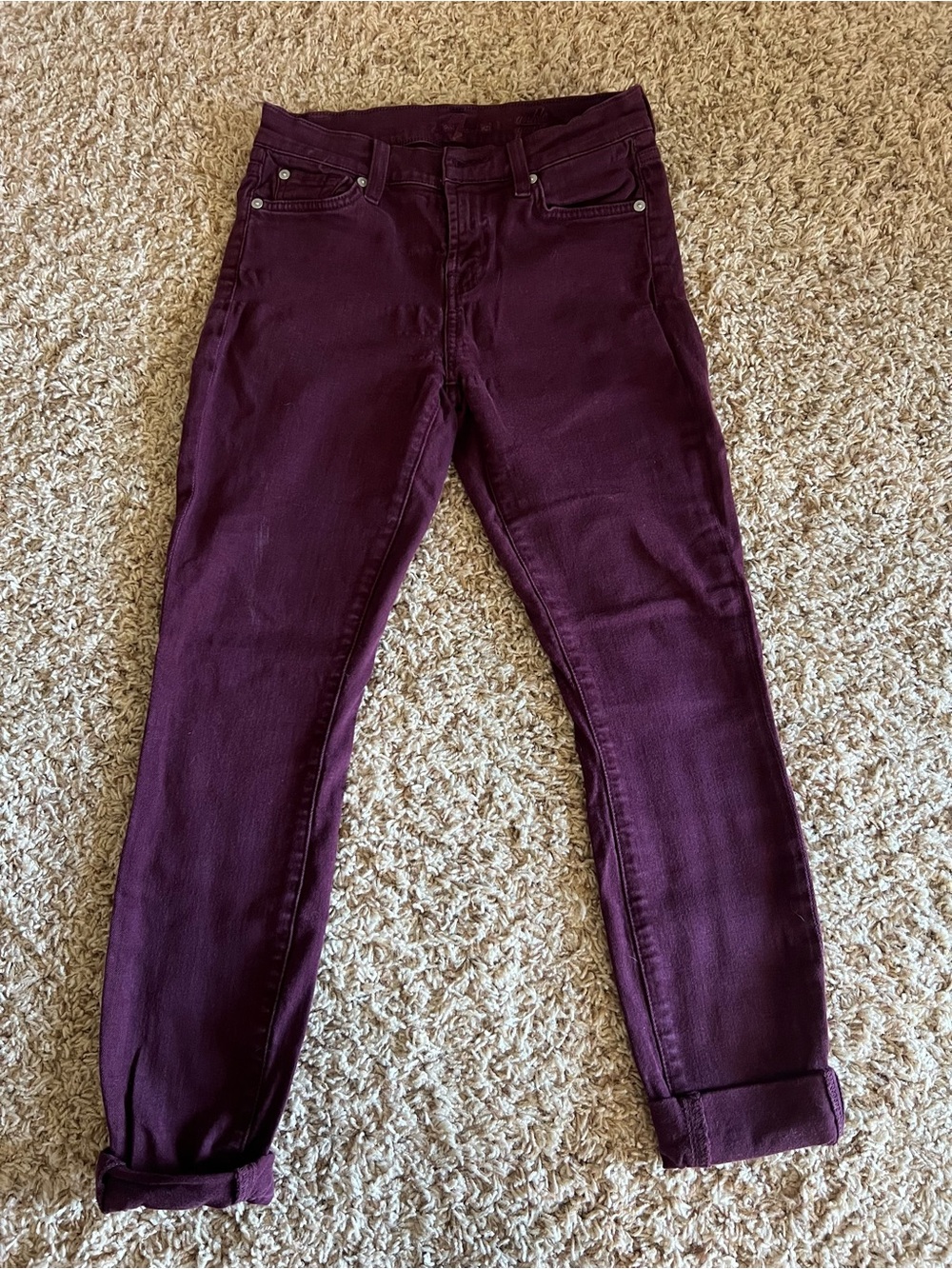 7 For All Mankind Women's Deep Plum Jeans